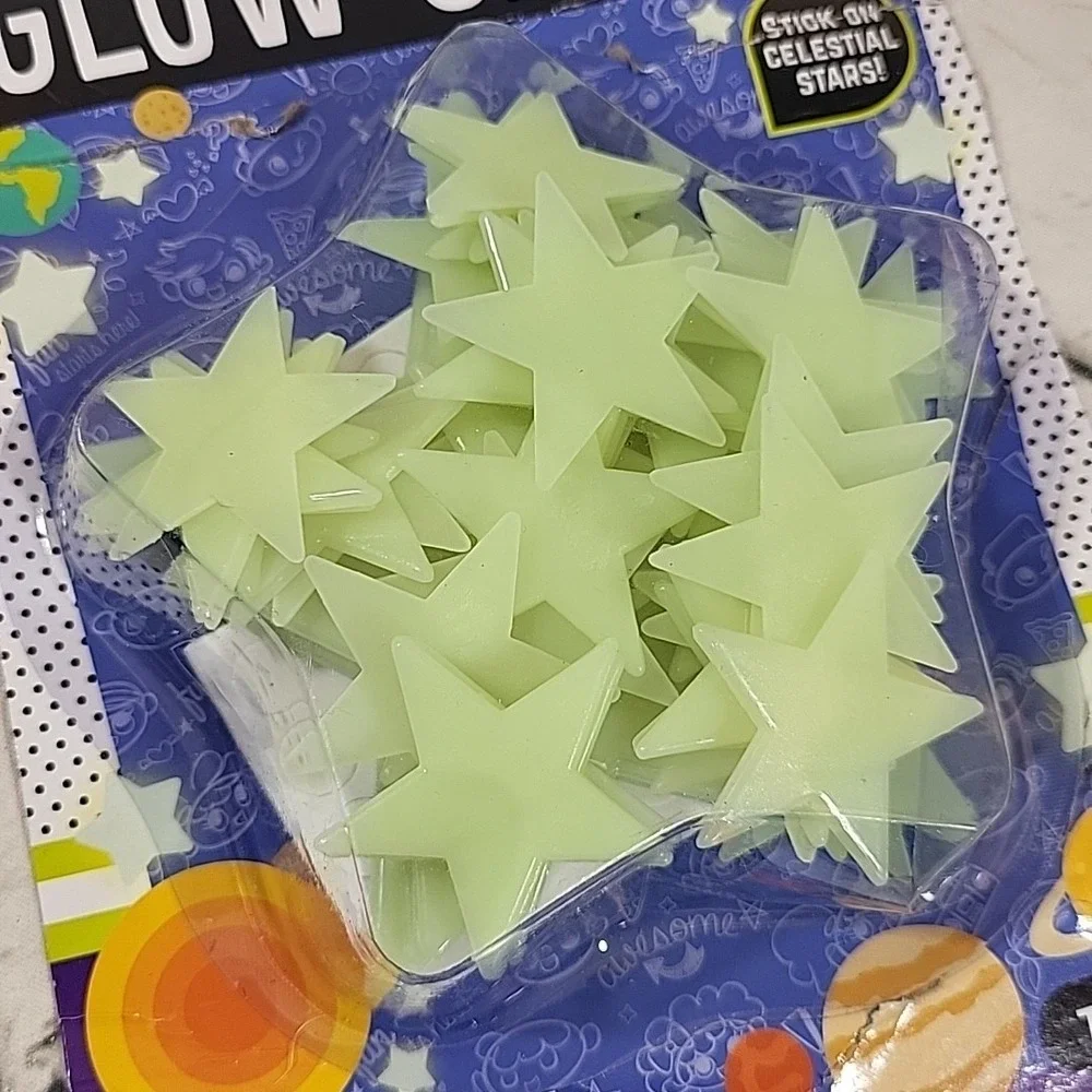 Toysmith Glow In Dark Stars Retro Bedroom Galaxy New W Box Wear‎